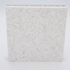 แผ่นหินรังผึ้งอลูมิเนียมสีขาวมุกตกแต่งผนังแผ่นหินแกรนิตแบบพรีเมี่ยมแผ่นม่าน - Product Image 4