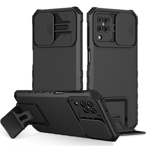 Custodia protettiva antiurto Flip-slidy PC TPU protezione della Privacy della fotocamera contro la copertura del Peeping con cavalletto per <span class=keywords><strong>Samsung</strong></span> A30 A12 - Product Image 1