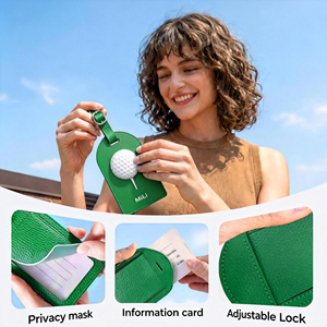 Rastreador de Bolsa de Golf de Cuero de Microfibra MiLi, Etiqueta Inteligente Certificada Apple Find My, Rastreador GPS Global para Bolsa de Golf y Maleta - Product Image 3