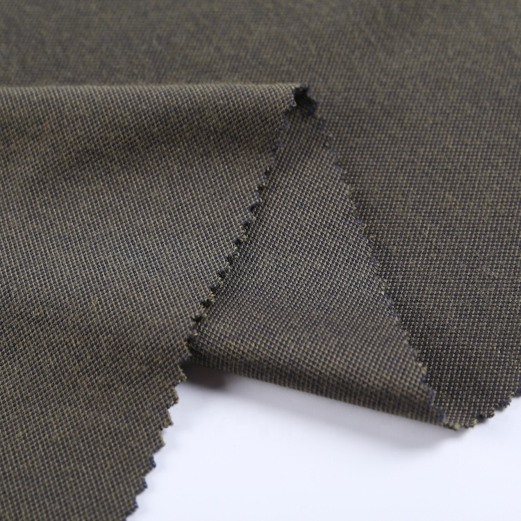 62%M 38%T luxury olive solid color clothes knitting double modal spandex fabric for sweater coat