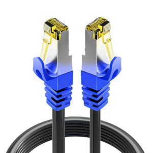 <span class=keywords><strong>สาย</strong></span>แพทช์คอร์ด SFTP Cat8 สีดำ สำหรับภายนอกอาคาร กันน้ำ ปลอกหุ้ม PVC หัว RJ45 ตัวนำทองแดงแท้ ความยาว 1 ม./5 ม./10 ม./100 ม. <span class=keywords><strong>สาย</strong></span><span class=keywords><strong>แลน</strong></span><span class=keywords><strong>ความเร็ว</strong></span>สูง แบบกำหนดเองได้ - Product Image 1