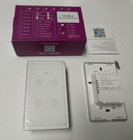 1 2 3 4 Gang Tuya Interrupteur intelligent numérique Gradateur de lumière Wifi Panneau de verre sans fil Télécommande Wifi Gradateur de lumière