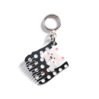Nouveau Porte-clés Pendentif Créatif et Mignon en Alliage, Mini Peigne Polyvalent, Localisateur de Clés Électronique Tendance, Motif Chien de Dessin Animé, pour Sac