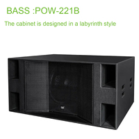 Subwoofer passif double 21 pouces à très basse fréquence avec SPL extrême pour les stades et les grands festivals de musique en plein air, les tournées de concerts