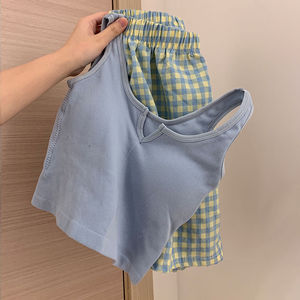 ชุดนอน2ชิ้นสำหรับผู้หญิงชุดนอนแขนกุดใส่สบายชุดเสื้อผ้าใส่ในฤดูร้อน - Product Image 4