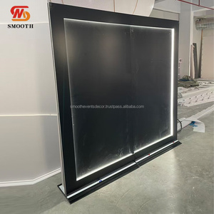 SMOOTH New Arrival Black Acrylic Square Arch <b>Backdrop</b> <b>Stand</b> With White Led Light For Events <b>Backdrops</b> - Product Image 6