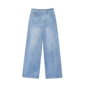 NOVEDAD DE VERANO 2025, Estilo Europeo Americano, cuello en V, sin mangas, cintura ceñida, chaleco vaquero sencillo, traje vaquero informal de pierna ancha para <span class=keywords><strong>mujer</strong></span> - Product Image 3
