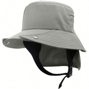 Chapeau de pêcheur à large bord plat pour l'extérieur, séchage rapide, protection UV, chapeau de plage et de surf avec sangle - Product Image 1