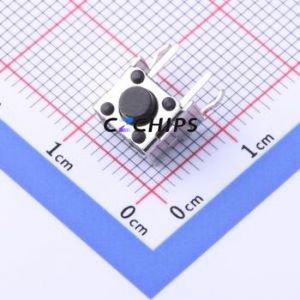 TC-00100-050E Tactile Switch Through hole Component (THT) Switch Single Pole Single Throw Round Button 2.5N Right Angle Insert - Product Image 1