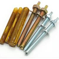 Ancre chimique en acier inoxydable avec capsule en résine, grade 4.8/8.8 M8-M24, ensemble complet, pour travaux d'installation de bâtiments en béton