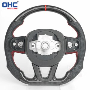 <span class=keywords><strong>Volante</strong></span> personalizado Led Rpm apto para 2015 Dodge Challenger Charger Srt 2012 coche de carreras <span class=keywords><strong>volante</strong></span> de fibra de carbono Real - Product Image 4