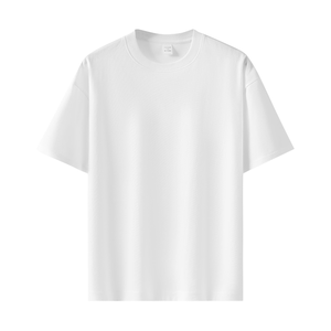 Nueva Camiseta de Algodón Puro de 260g, <span class=keywords><strong>Marca</strong></span> de Moda, Hombros Caídos, Cuello Redondo, Manga Corta para Hombre, Casual, con Impresión de Logotipo Personalizado - Product Image 4