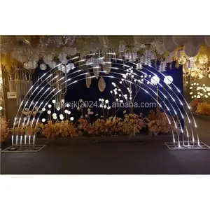 Meteorite pioggia luci altra decorazione di nozze arco luminoso sfondo cornice meteorite luci fase decorazione per matrimonio