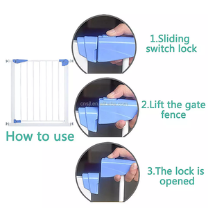 Porte e scale per cancelli di sicurezza per bambini <span class=keywords><strong>porta</strong></span> con chiusura automatica per bambini e animali domestici per cani barriera per recinzione Extra larga cancelli per bambini - Product Image 6