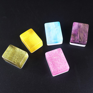 Luxury Modern Foldable Portable Sparkle Purple Glitter American Mahjong Tiles Two Layer Transparent Acrylic US <strong>Majong</strong> <strong>Set</strong> - Product Image 6