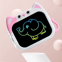 Chat dessin animé 10 pouces enfants tablette d'écriture lcd pour enfants avec écran de verrouillage