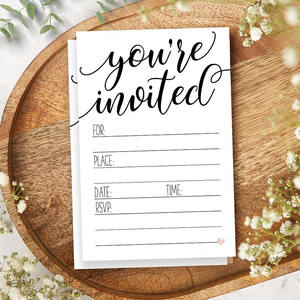 Stampa personalizzata Design <span class=keywords><strong>dolce</strong></span> cuore <span class=keywords><strong>sei</strong></span> invitato inviti classici biglietti d'invito Script con buste - Product Image 5