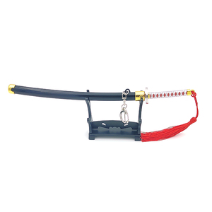 Aleación de zinc 23CM Anime espada modelo llavero Mini Katana espada pequeña para Demon Slayer Tsuyuri <span class=keywords><strong>Kanao</strong></span> - Product Image 3