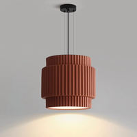 Lampe de plafond cylindrique Wabi Sabi filaire, lumière chaude, en résine, style moderne bohème, suspension en céramique pour plafond haut