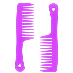 Peigne à dents larges professionnel personnalisé avec logo, grand peigne noir pour salon, démêle les <span class=keywords><strong>cheveux</strong></span> humides et secs, peigne de coiffure pour salon - Product Image 2