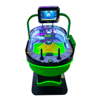 Machine d'arcade compétitive pour 2 joueurs avec jeu multi-balles, affichage des scores LED et design de table de sport interactive