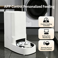 Distributeur automatique de nourriture pour animaux de compagnie contrôlé par application, distributeur intelligent de nourriture pour chats avec alimentation à distance, capacité de 3 L