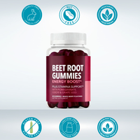 Gummies de Betterave - Oxyde Nitrique & Extrait de Pépins de Raisin, Poudre de Betterave, Compléments Énergétiques pour Adultes, Certifiés Halal pour le Soutien de la Santé