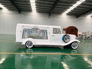 Factory Customized Vintage White Coffin Carriage Horse Wagon Antique Electric Buggy Electric Funeral Horse Hearse - Product Image 6