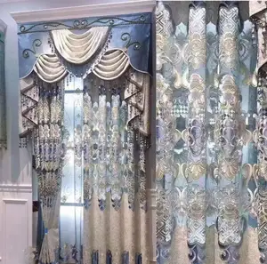 Custom Made Small Moq chenilles Embroidered Ready Curtains Fabric