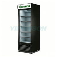 Vitrine Réfrigérée en Verre pour Boissons Froides, Bières et Sodas, avec Écran Intelligent, Anti-Givre et Étagères Réglables
