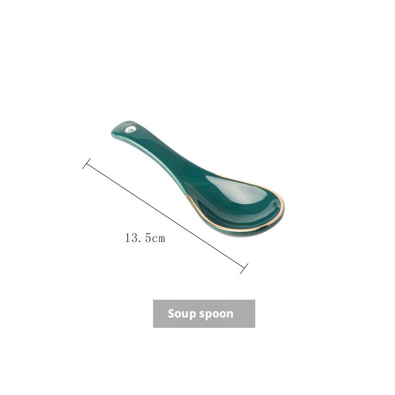 Cuchara verde malaquita