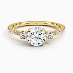 Anillo de Compromiso de Moda en Color Dorado con Diamante Brillante, Joyería Romántica para Propuesta de Matrimonio, Regalo para Mujer - Product Image 2