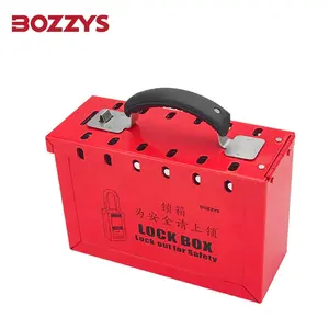 Kotak pengunci REDBOX keselamatan baja lapis bubuk portabel dan dapat dipasang di dinding dengan 12 lubang gembok