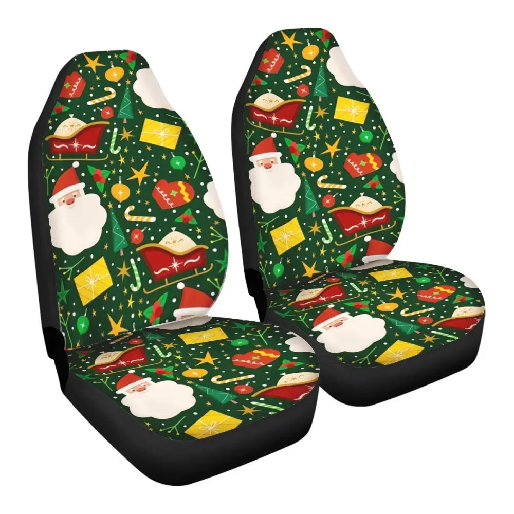 Personalizado decorativo impresso Natal design Elastic auto assento protetor capa auto conjunto universal auto almofada do assento de carro cobre conjunto completo