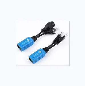 RJ45 ספליטר/Combiner, POE ורשת מרבב עם 1ch RJ45 שקע (זוג), אחד Cat5e/6 כבל עבור שני IP מצלמות (PT102B)