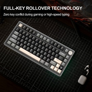 <span class=keywords><strong>Clavier</strong></span> mécanique 75 % USB avec 81 touches anti-ghosting, disposition personnalisée, fixation Gasket, éclairage et bouton rotatif, idéal pour le gaming (vente en gros) - Product Image 5