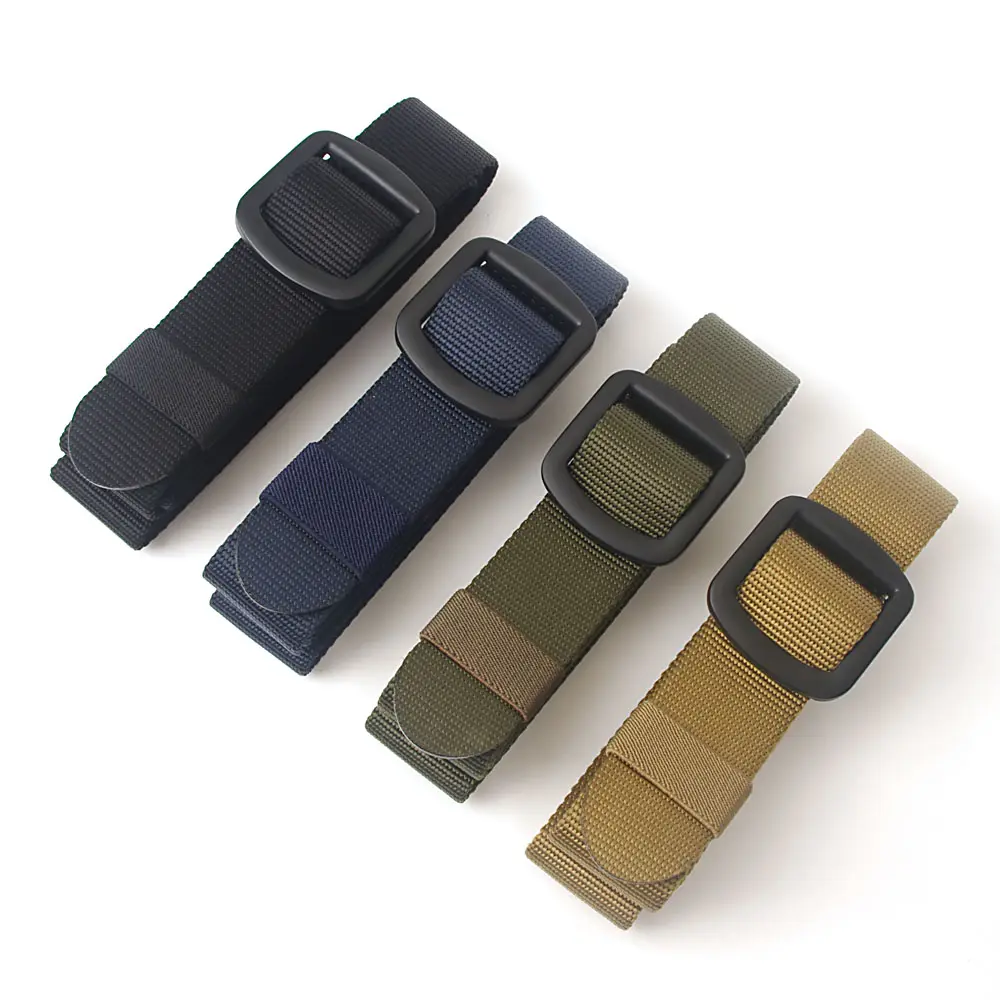 Factory sales outdoor belt nylon ribbon jeans canvas casual quick release buckle designer men's polyester belt