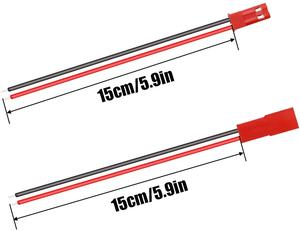 22 AWG JST fiş konnektörü 2 Pin erkek kadın 150mm fiş konnektörü kablo tel LED lamba için oyuncaklar pil - Product Image 3