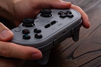 Mando de Juego con Cable 8BitDo Pro 3, Joysticks TMR, Botones Traseros Profesionales Intercambiables, Botones ABXY, Mando Inalámbrico de 2.4GHz con Base de Carga