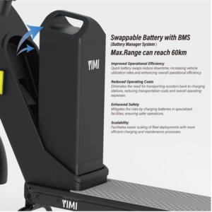 Trottinette Partagée à 3 Roues YIMI 2026 pour Adultes, Longue Portée, 4G IoT, GPS Double Fréquence, 25km/h, Support en Acier Robuste, Idéale pour la Location Urbaine - Product Image 5