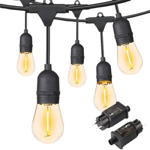 Catena Luminosa S14 per Esterni con Portalampada E27, Luci Decorative Solari Impermeabili IP65 con Telecomando 5m/10m - Product Image 5