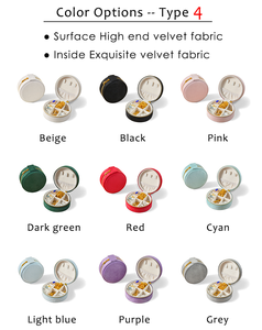 Luxury <b>Mini</b> Portable Jewellery <b>Storage</b> Organizer Case Display Custom Ring Necklace Small Velvet Travel Jewelry <b>Box</b> Packaging - Product Image 5