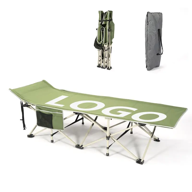 Hitree Hersteller individuelles LOGO EN581 Metall Outdoor tragbares Schlafungs-Rettungs-Single-Kamp Yatak Klapp-Campingbett