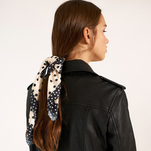 Timeless Polka Dot Bandana Small Square Silk Feel Neck Scarf Fashion Polyester Satin Machine Hemmed Silky Bandana - Product Image 2