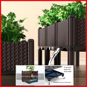 Flower Pots, Household <b>Plastic</b> Balconies, Vegetable Planting Boxes, square Outdoor Green Pots - Product Image 3