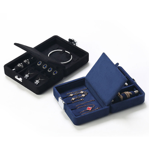 Luxury Microfiber Jewelry <b>Box</b> With Metal Clasp Portable Gift Storage Case For <b>Ring</b> Necklace Pendant Fine Jewelry - Product Image 6
