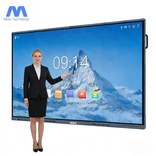 MIDA 75 86 98 Inch Multi Touch Screen All in One Interactive Smart Board 4K LCD Digital Interactive Whiteboard for School Office