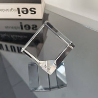 Bloc de verre K9 vierge en forme de cube de cristal gravé au laser UV Xtool, 5x5x5 cm, vente en gros