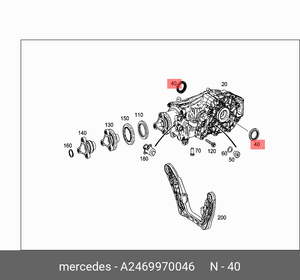 Ensemble différentiel arrière Offre Spéciale SP pour Mercedes CLA45 AMG A250 B250 <span class=keywords><strong>4Matic</strong></span> A2469970046 - Product Image 2