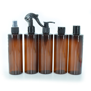 Botella vacía de plástico ámbar para el pelo, botella de aceite para el pelo, color marrón, para reciclaje de cosméticos, con hombro plano, 30ml, 50ml, 60ml, 100ml, 200ml - Product Image 2